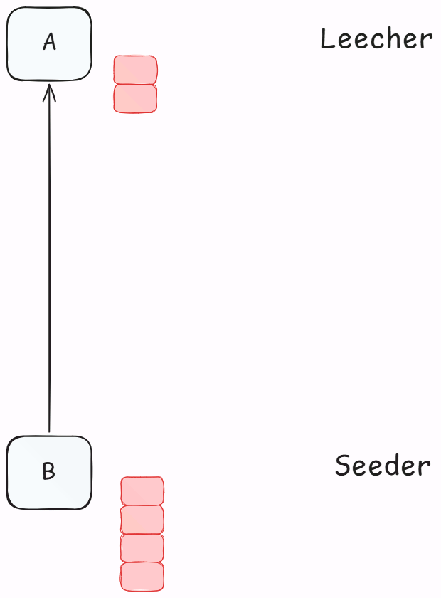 Seeder vs leecher comparison diagram